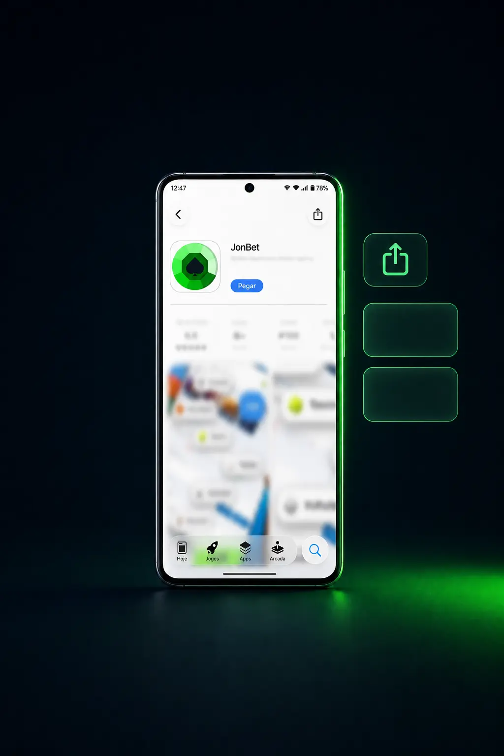 Passo a passo para baixar o aplicativo Jonbet no iOS: tocar no ícone de compartilhamento do Safari